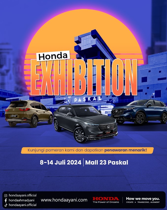 Lagi cari mobil yang cocok buat kebutuhan kamu? Yuk, dateng ke Honda Exhibition di Mall 23 Paskal, 8-14 Juli 2024. Dapatkan mobil Honda impian kamu dengan penawaran terbaik!