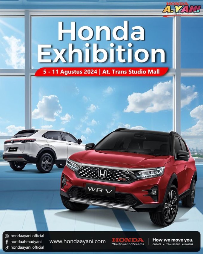 Sampai bertemu pada acara Exhibition ini ya Honda-Lovers!